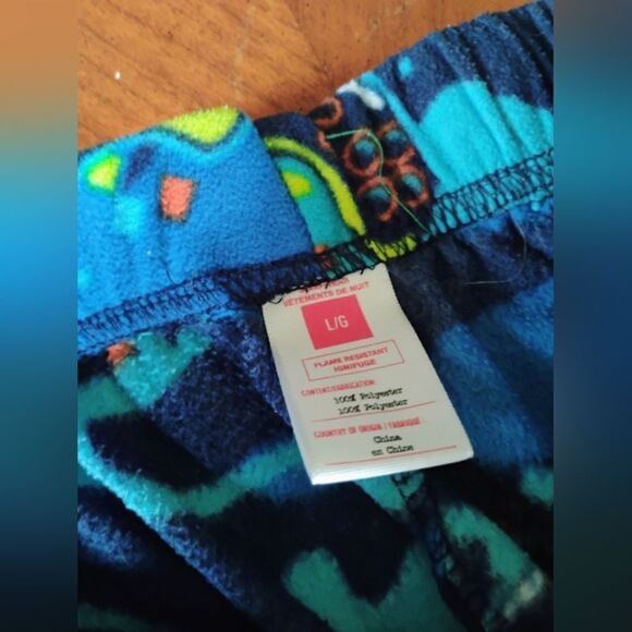 Kids Blue Patterned Pajama Pants - Size: L (1170) - Picture 2 of 4